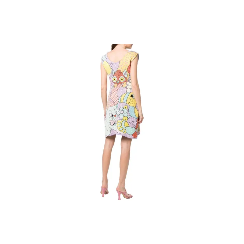 MOSCHINO Sleeveless Dresses Women's Multicolor-2