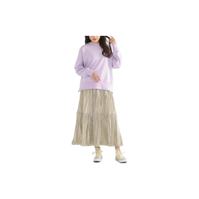 Beams Casual Long Skirts Women's Beige-2