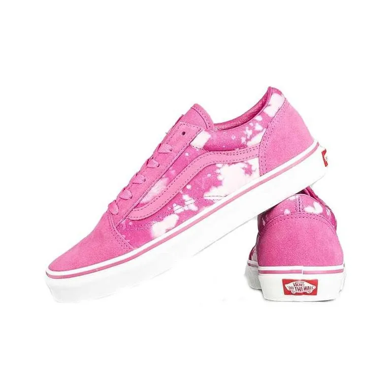 Vans Old Skool Abrasion Resistant Low Top Kids' Skateboarding Shoes Pink Teenagers-3
