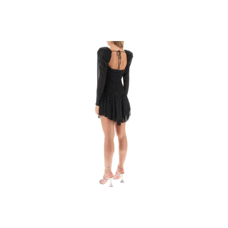Rotate Rhinestone-embellished Mesh Dress-2