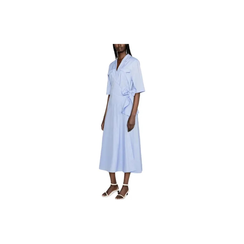 MSGM Short Sleeved Dress Women's Blue-3