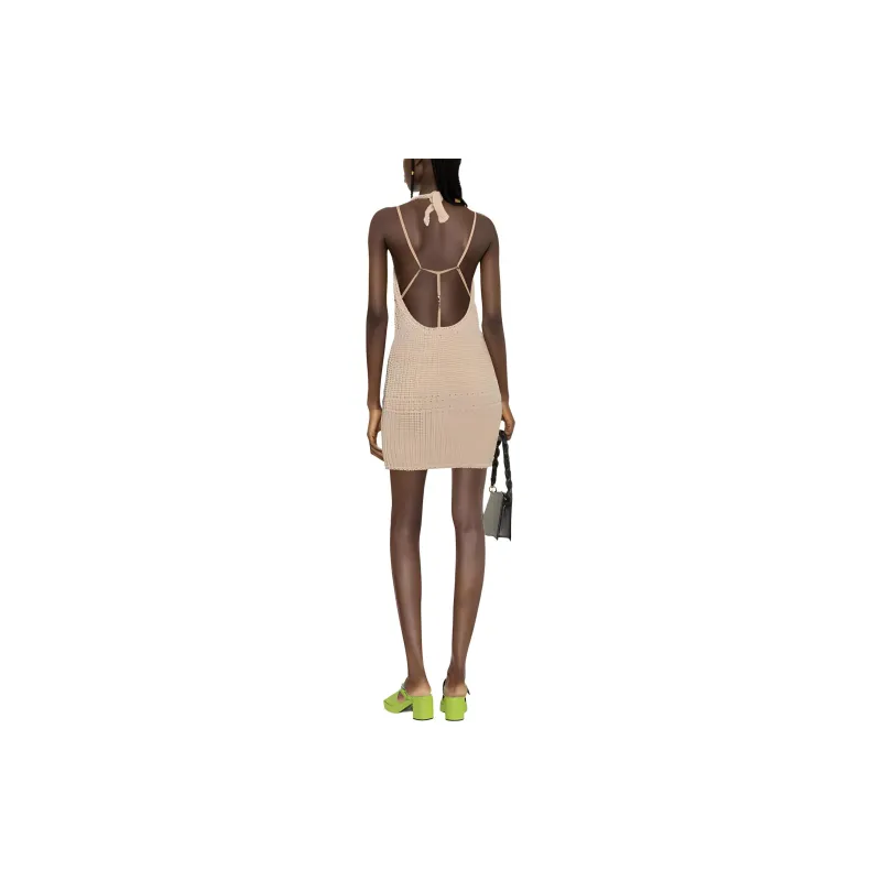 Jacquemus Knitted Halterneck Dress-3