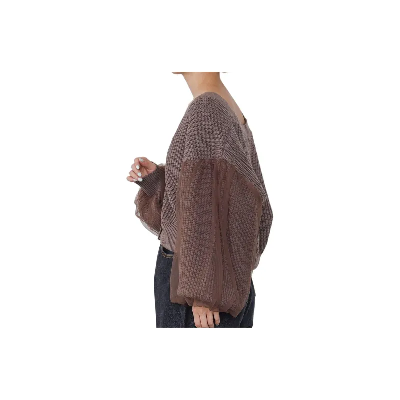 Beams HEART Knitwear Women's Mocha-2