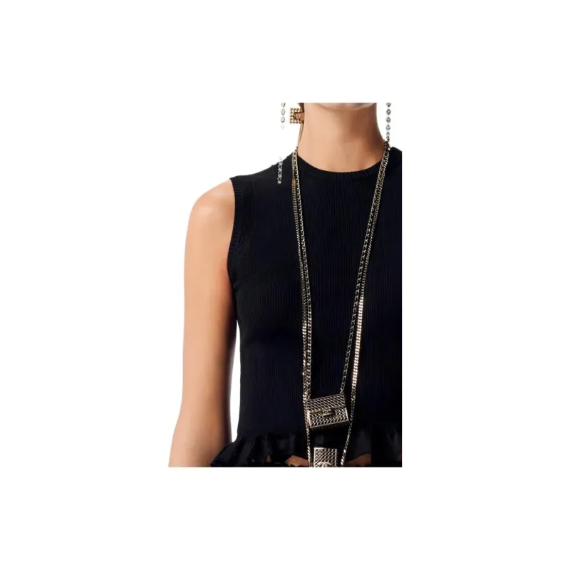 CHANEL 23 New Spring And Summer Arrivals Tank Tops Women's Black-4