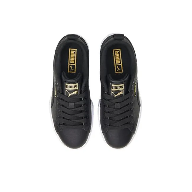 Puma Mayze Leather Jr 'Black Team Gold'-3