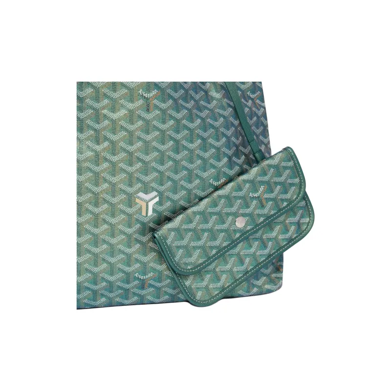 GOYARD Bohème Hobo Canvas With Calfskin Hobo Bag Handbag Shoulder Bag Women's Pearl Green-2