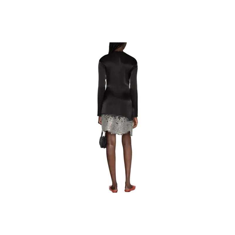 JW Anderson Distressed Glitter Hem Dress-2