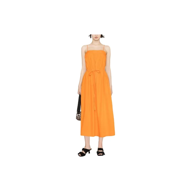 GANNI Tie front Cotton Dress-1