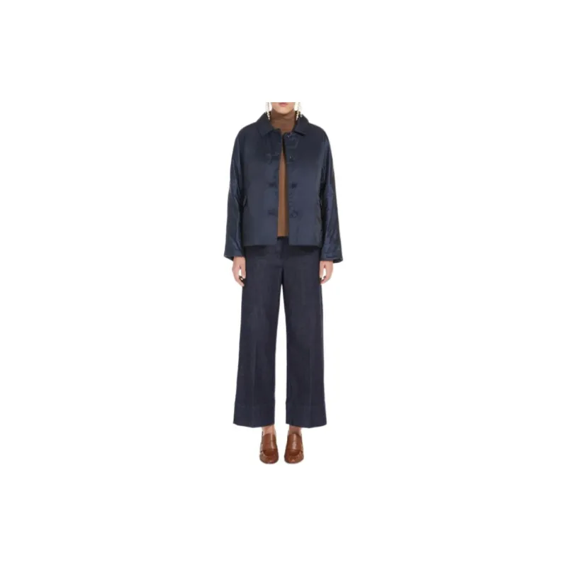 MaxMara Jackets Coats Women's Midnight Blue-3