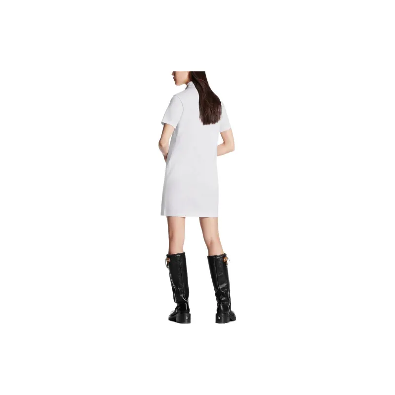 LOUIS VUITTON SS22 Short Sleeved Dress Women's White-2