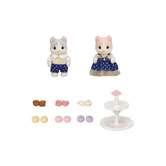 Sylvanian Families Folded Ear Cat Delight Set Dolls Plush Doll 5cm High-0