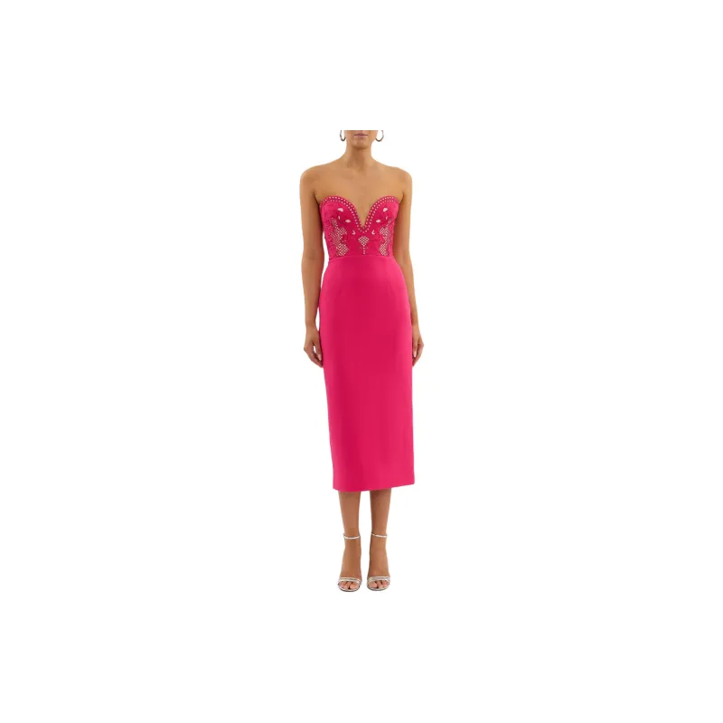 Rebecca Vallance Claudia Floral embroidery Mini Dress-1