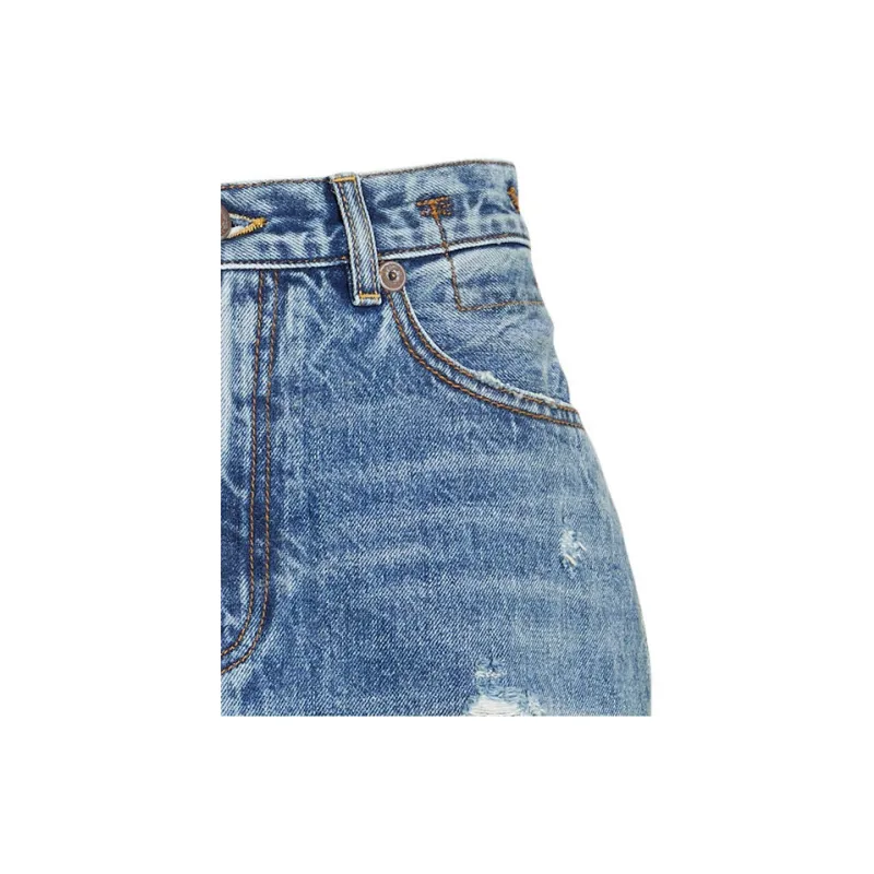 R13 Denim Short Skirts Women's Blue-4