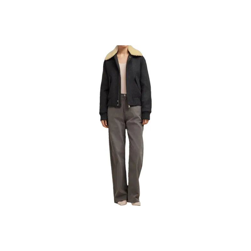 Ami Shearling Collar Jacket 'Grey'-2