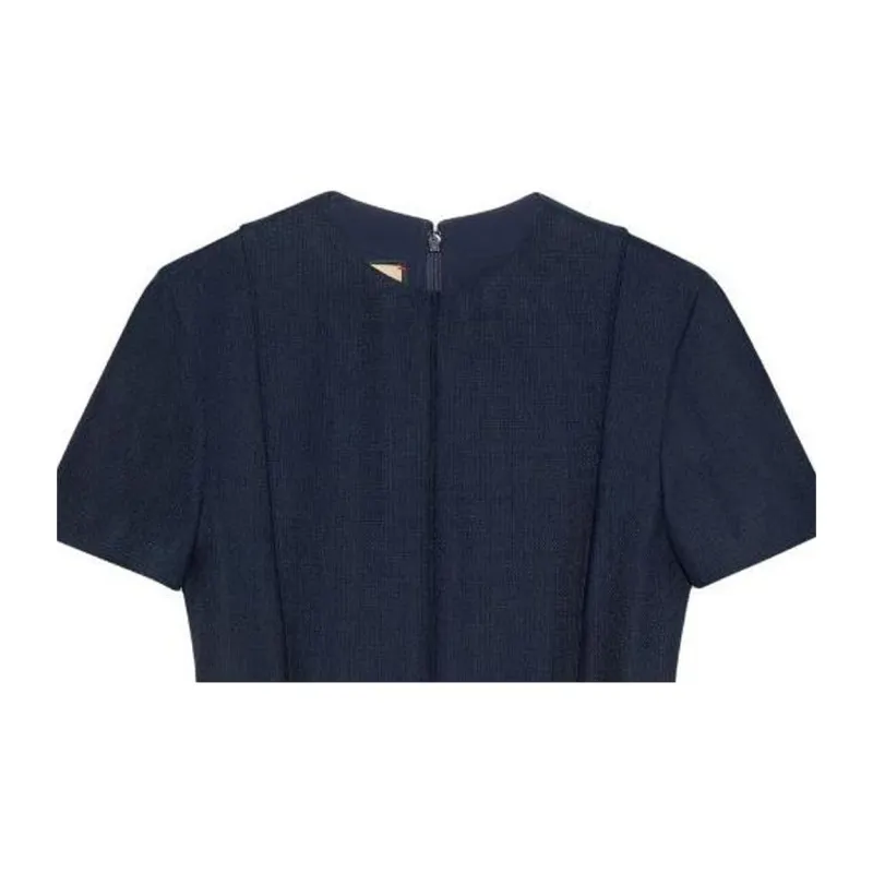 GUCCI Short-Sleeved Dresses Women's Navy Blue-3