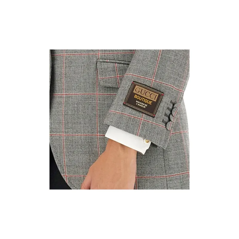 GUCCI Checked Tailored Jacket-4