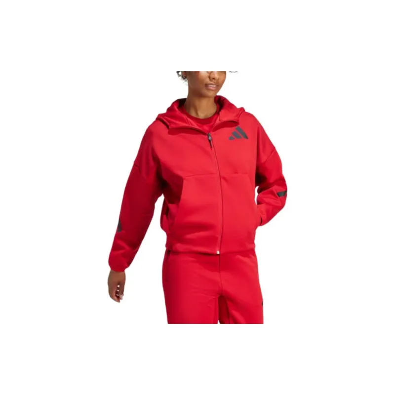 Adidas Z.N.E. Full Zip Hoodie Team Power Red 2-1