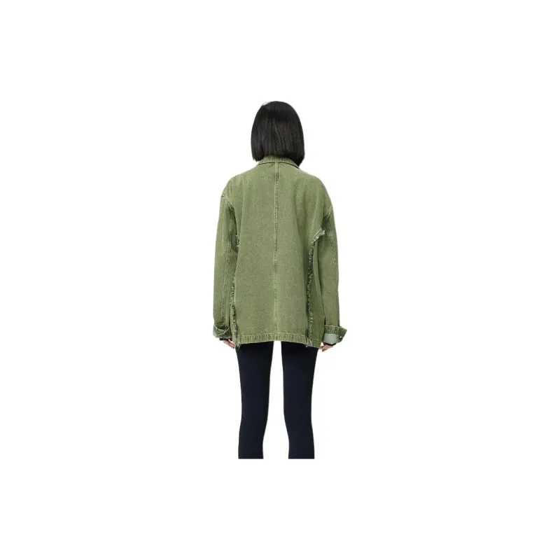 HERLAND Denim Jacket Women's Green-2