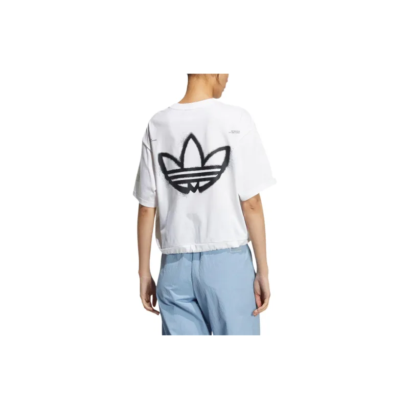 Adidas Originals Adicolor Crop Tops Women's White-2