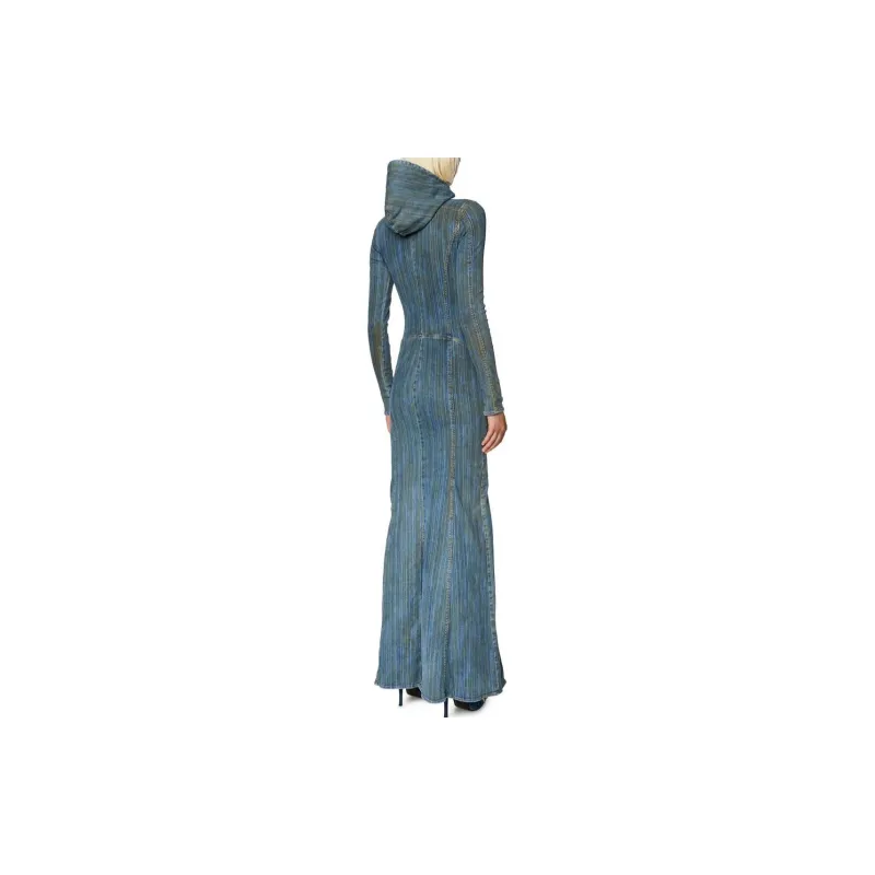 DIESEL Long-Sleeved Dresses Women's Blue-2
