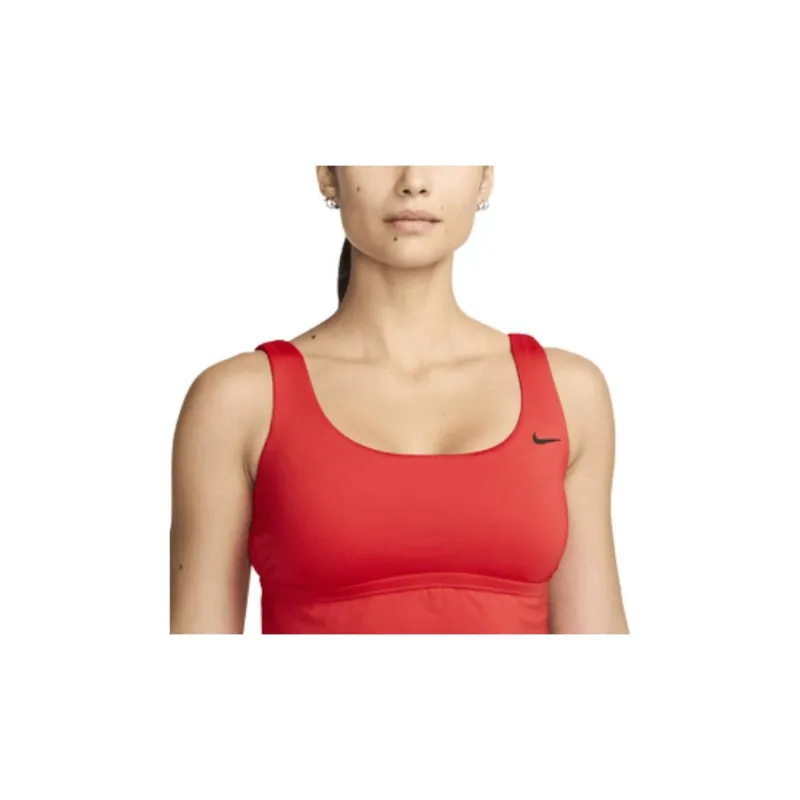 Nike Ankini Women's Swimsuit Top Two Piece Swimsuit Women's Light Dark Red-4