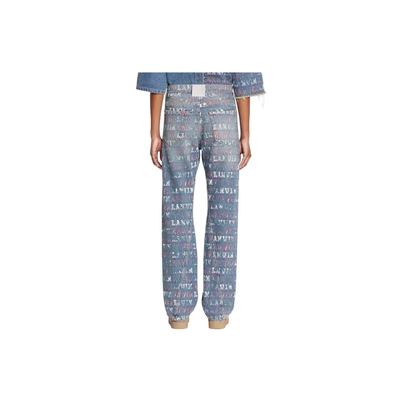 Lanvin X Future Mid Rise Distressed Jeans-3