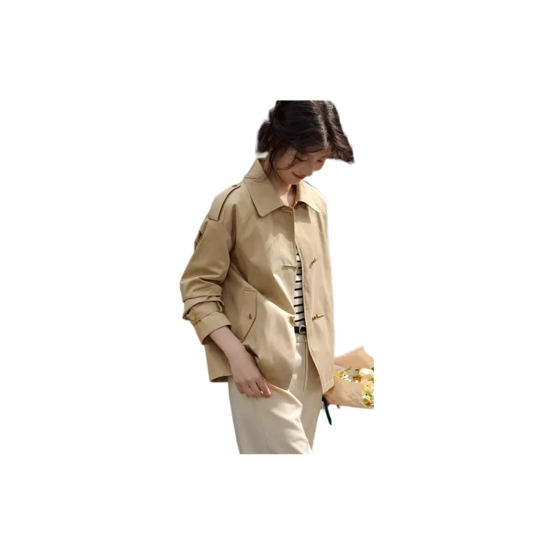 XWI Trench Coats Women's Khaki-3