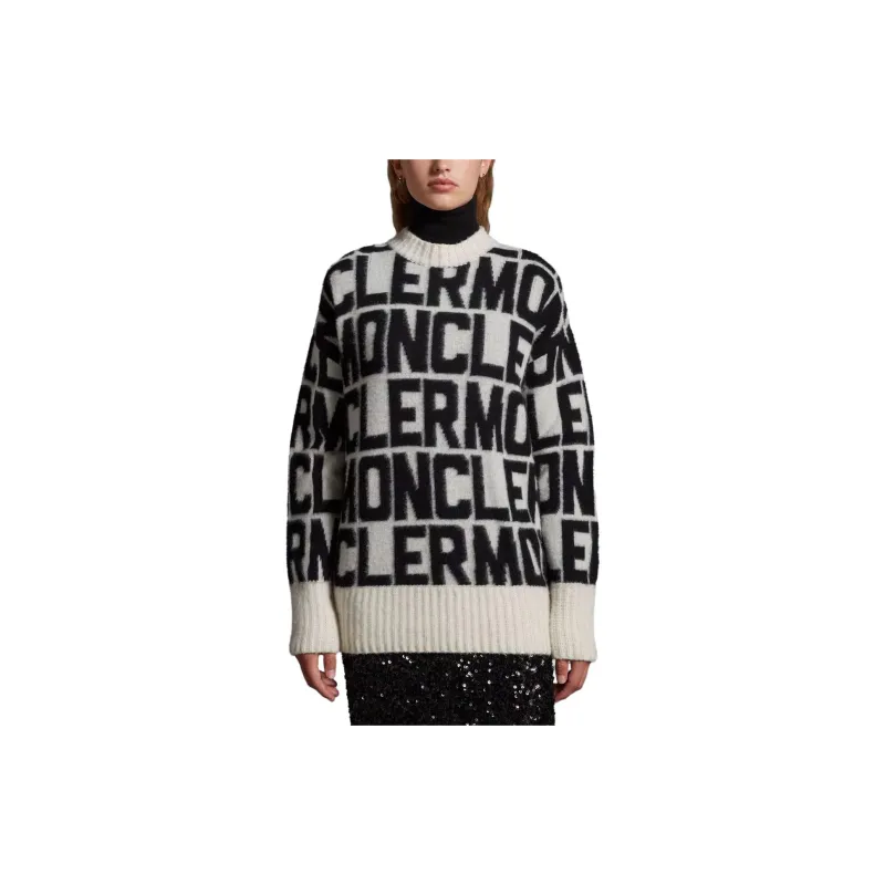 Moncler All Over Logo Intarsia Knit Sweater-3