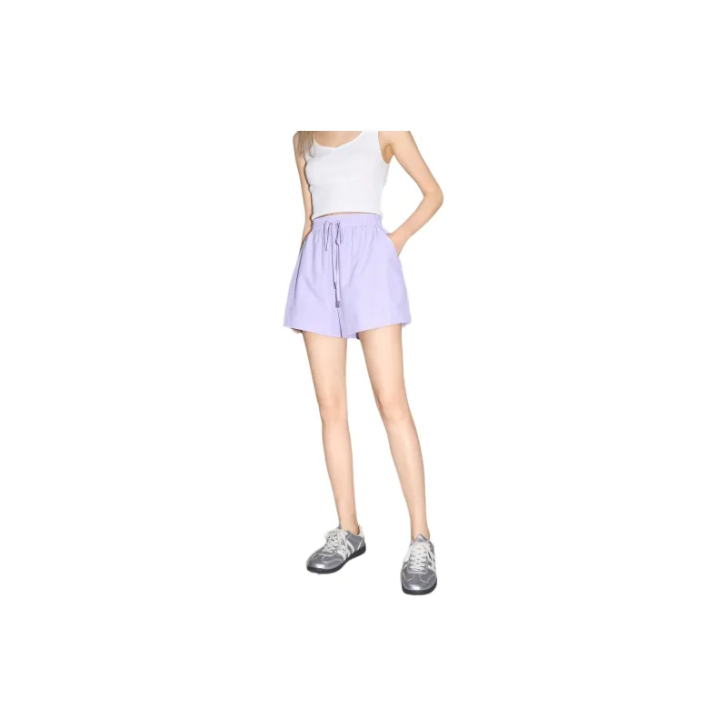 Bethine Casual Shorts Women's Soft Purple-2