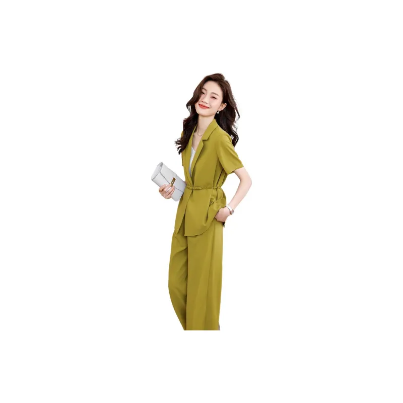 Mo Han Yi Mei Casual Suit Women's Green-2