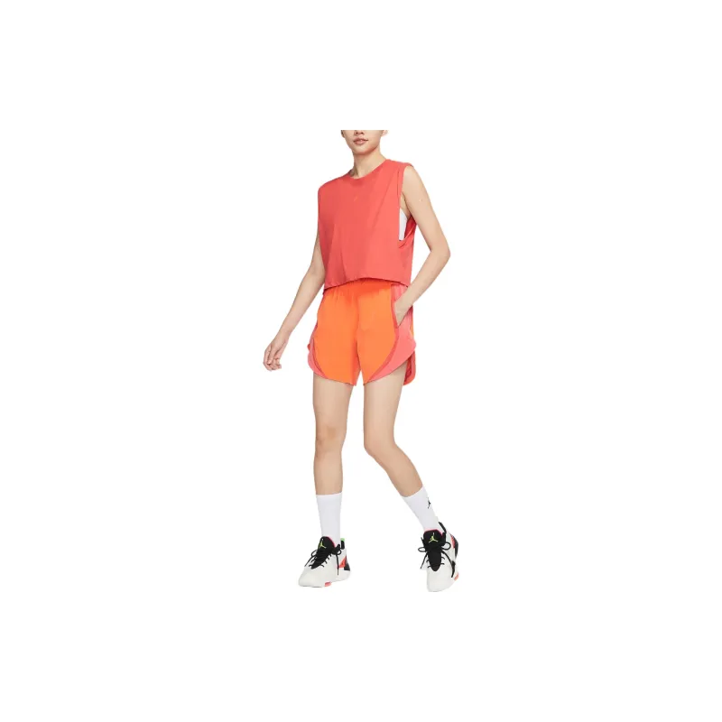 JORDAN Casual Shorts Women's Orange-3