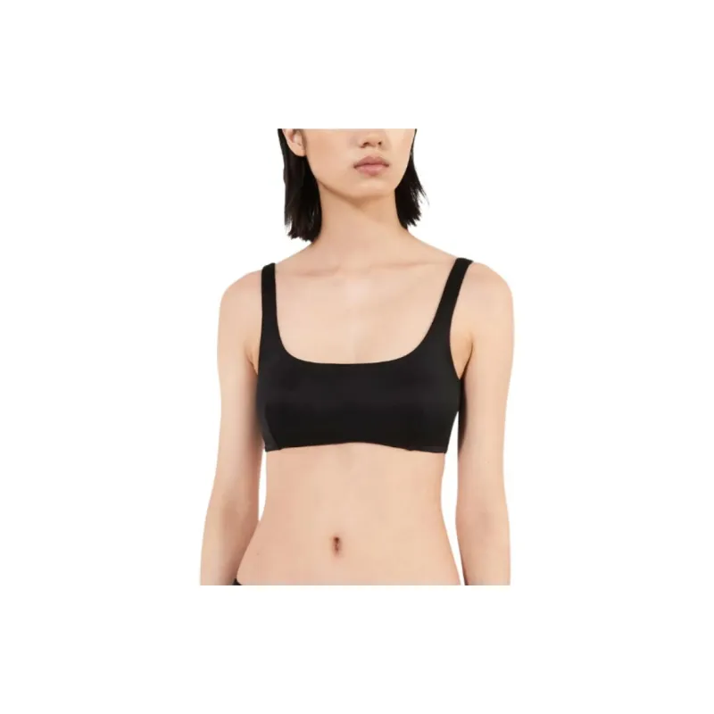 PRADA Interlock weave Scoop neck Bikini Top-1