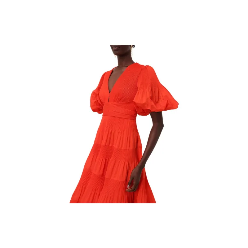 Zimmermann Plissé Flared Midi Dress-4