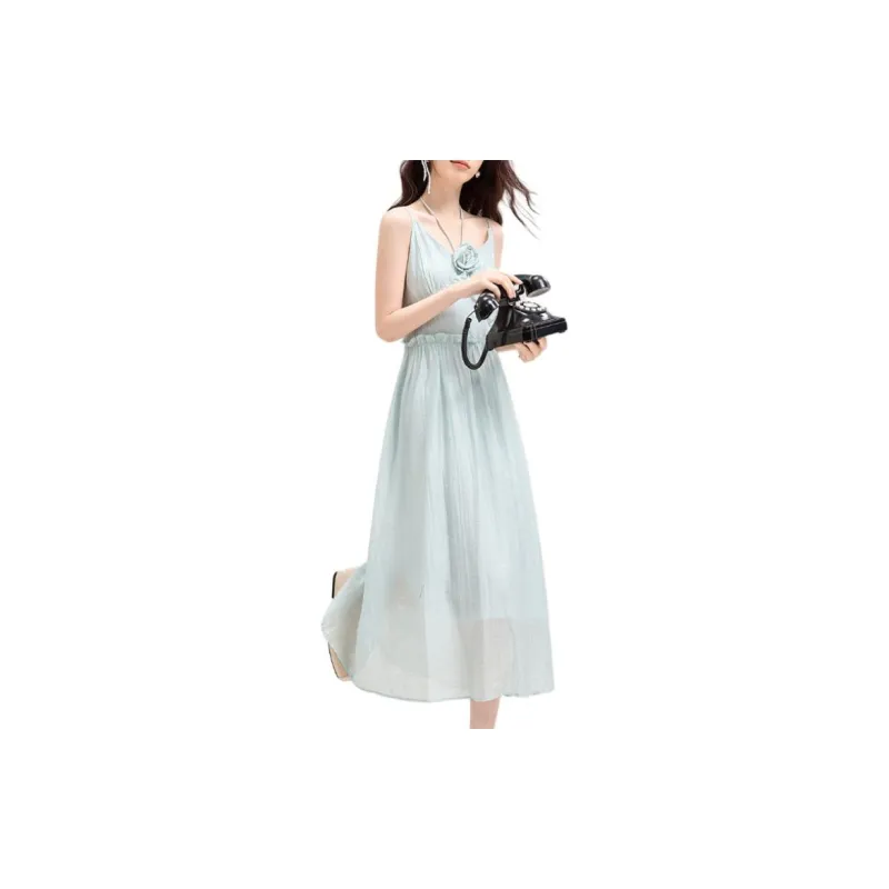 Emodues Slip Dress Women's Blue-1