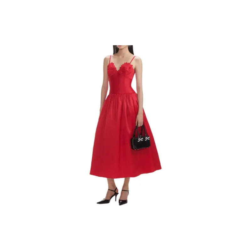 Self portrait Slip Dress Women's True Red-1