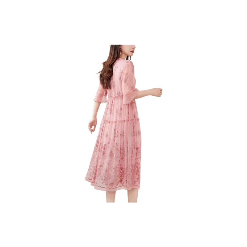 Yi Mengyuan Long Sleeved Dresses Women's-3