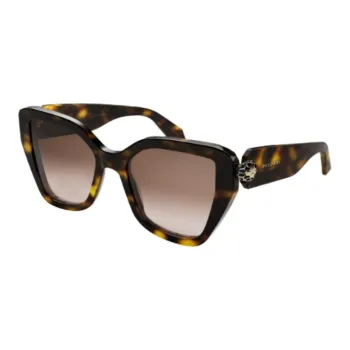 BVLGARI Plate Frame Acetate Enamel Butterfly Sunglasses Women's Tortoiseshell