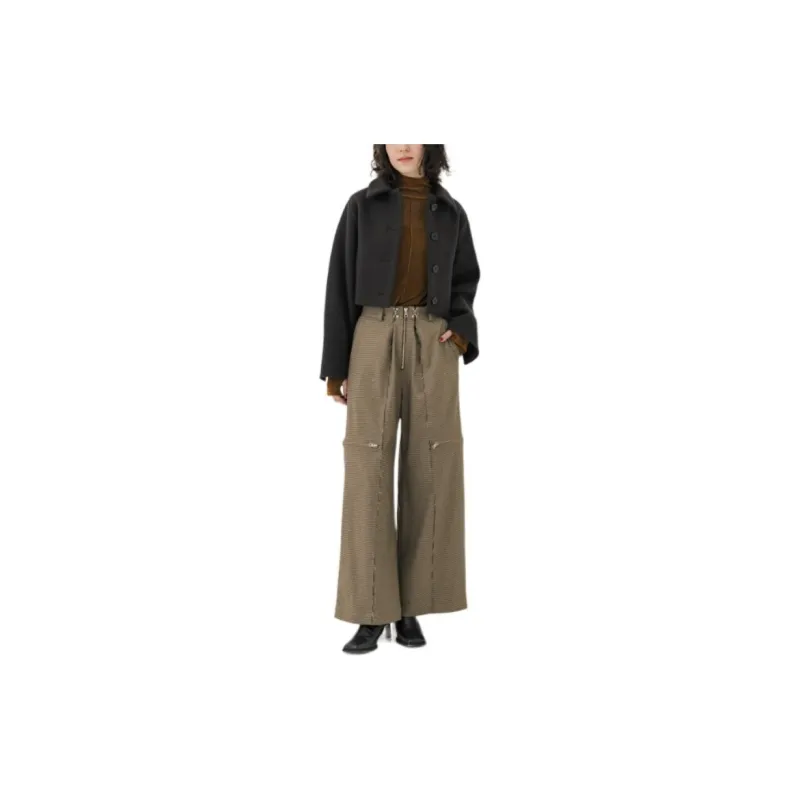PUBLIC TOKYO Cropped Coats Women's Dark Gray-8