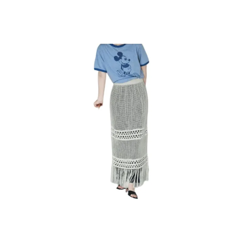 FREAK'S STORE Casual Long Skirt Women's Gray-4