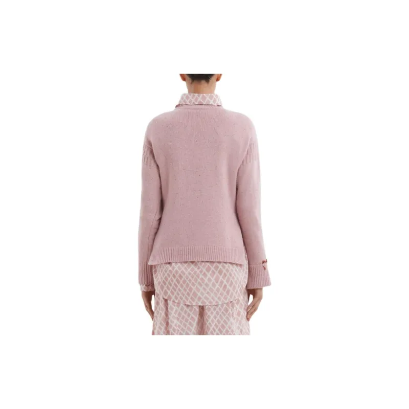 MARNI Logo Embroidered Knitted Jumper-3