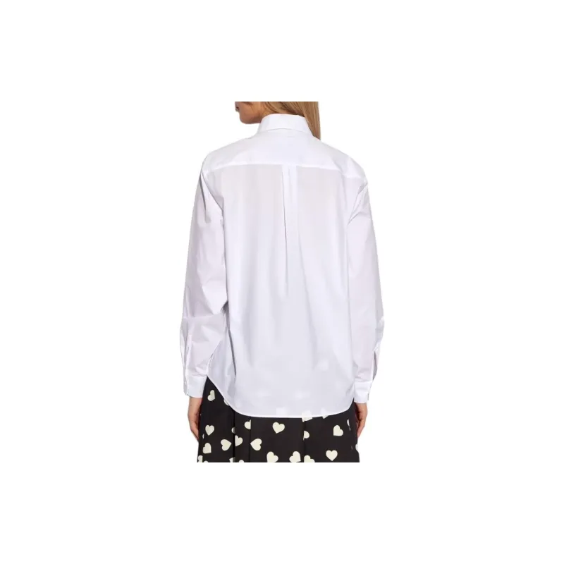 MOSCHINO Heart Embroidered Button Up Shirt-3