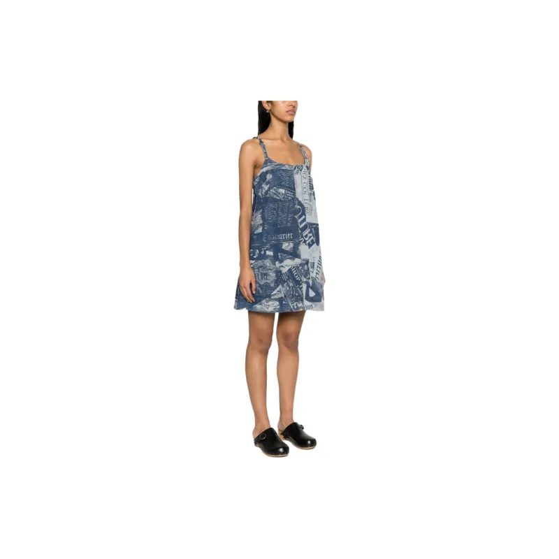 VERSACE JEANS COUTURE Magazine Denim Minidress-3