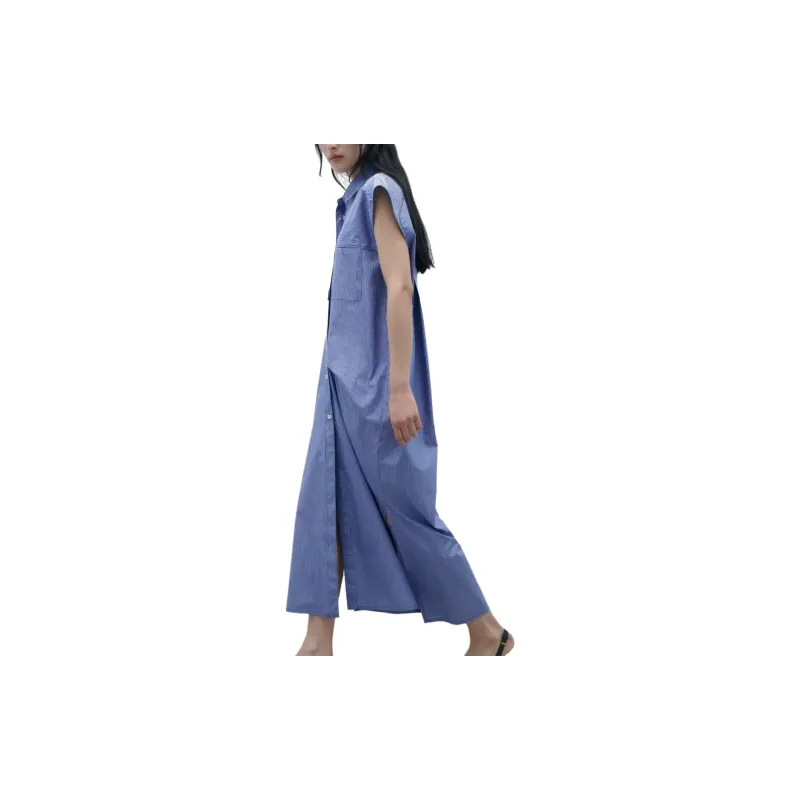 ZARA Sleeveless Dresses Women's Blue-4