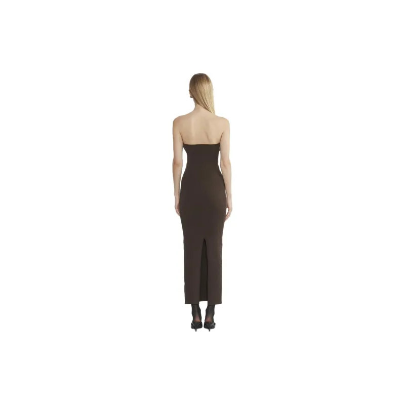 ARITZIA Babaton Lasting Tube Dress Sleeveless Dress Women's Rich Mocha Brown/Deep Mocha Brown-3