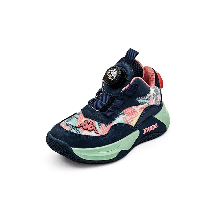 KAPPA KIDS Wear resistant, Non slip And Breathable Low Top Children's Basketball Shoes Blue Pink Kids'-2