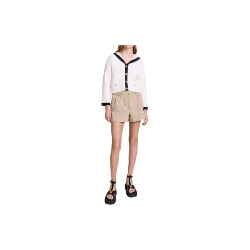 Maje Contrast collar Cardigan-1