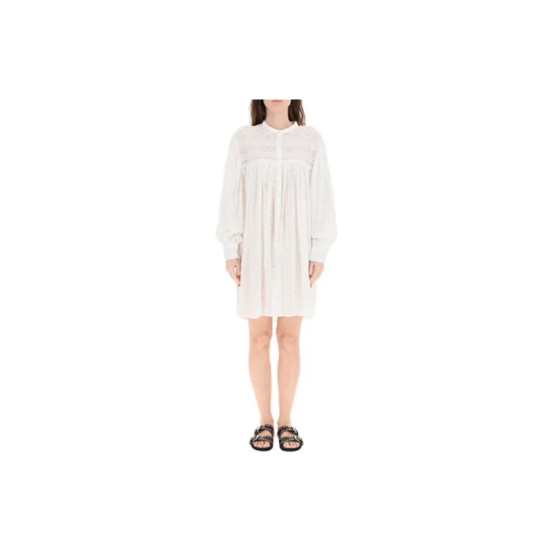 ISABEL MARANT Long-Sleeved Dresses Women's White-1