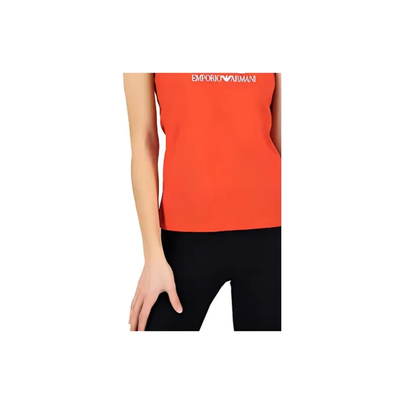 EMPORIO ARMANI EA7 SS22 Short Sleeved T Shirts Women's Red-3