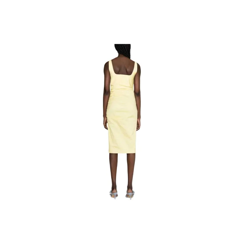 KARL LAGERFELD / Karl Lagerfeld Jeans Draped Stretch cotton Dress-3