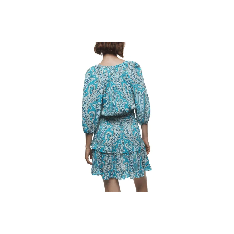 ZARA Short-Sleeved Dresses Women's Blue-2